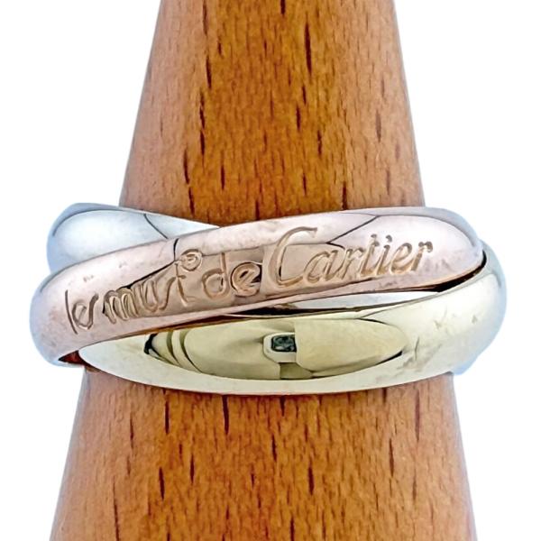 カルティエ Cartierトリニティリング スリーカラー 日本サイズ10号 10号【CARTIER/カルティエ】 トリニティ 3連 シリアル刻印なし リング