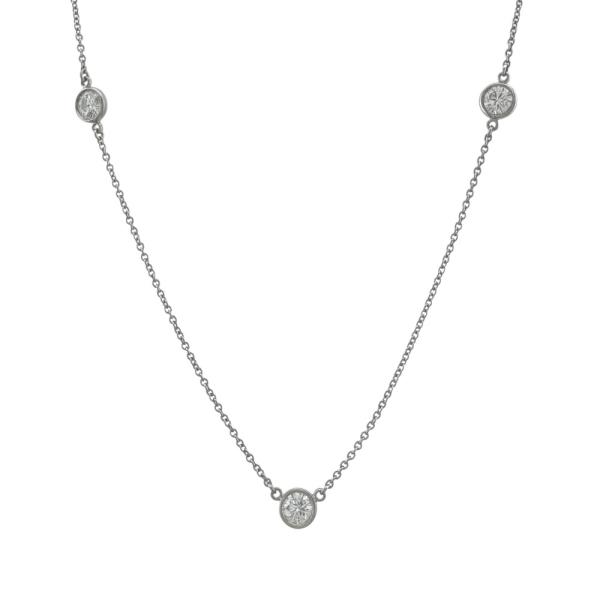 TIFFANY&Co. ダイヤモンド　バイザヤードネックレスPT950 TIFFANY&Co.（ティファニー） バイザヤード 約0.17ct ネックレス Pt950