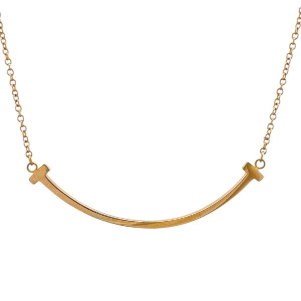 TIFFANY&Co. ティファニー Tスマイル ネックレス 18金 K18ピンク