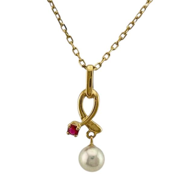 MIKIMOTO（ミキモト） ネックレス 18金 K18イエローゴールド パール