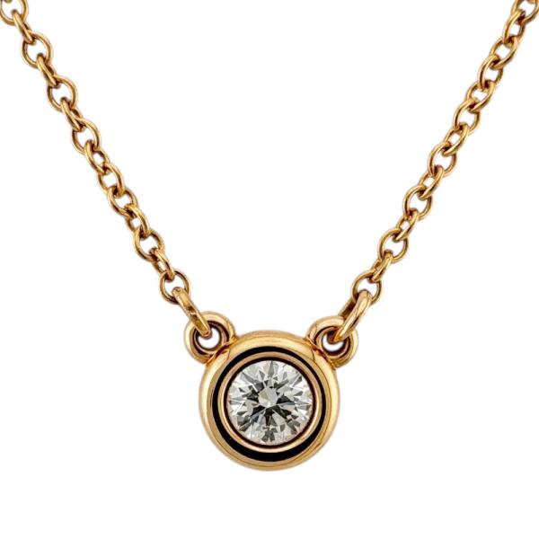 極美品 付属品付き オールドティファニー バイザヤード ネックレス k18 TIFFANY&Co.（ティファニー） バイザヤード ネックレス 18金 K18ピンク