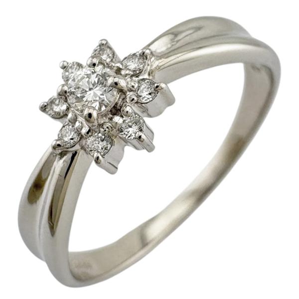 タサキ リング 指輪 17号 Pt900プラチナ ダイヤモンド レディース