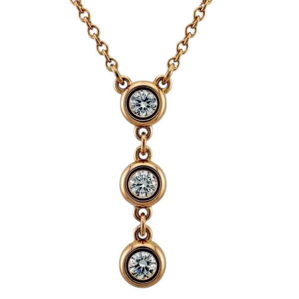 お*と様 ティファニー　バイザヤード　ネックレス　750（18K） TIFFANY&Co.（ティファニー） バイザヤード ドロップ ネックレス 18金