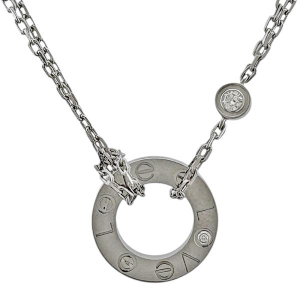 Cartier（カルティエ） ラブ サークル ネックレス 18金 K18ホワイト
