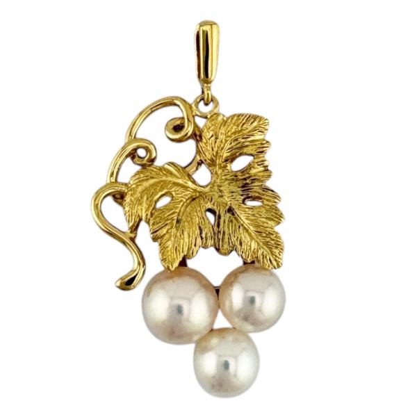 極美品　MIKIMOTO ミキモト　ペントップ　チャーム K18 パール7個 極美品 MIKIMOTO ミキモト ペントップ チャーム K18 パール7個 【公式