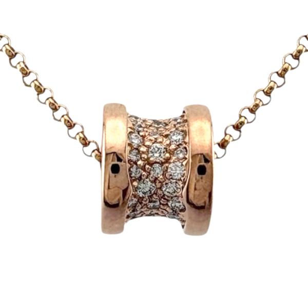 BVLGARI ブルガリ B-zero1 パヴェダイヤ K18PG ネックレス BVLGARI（ブルガリ） B-zero.1 ビーゼロワン パヴェダイヤ ネックレス