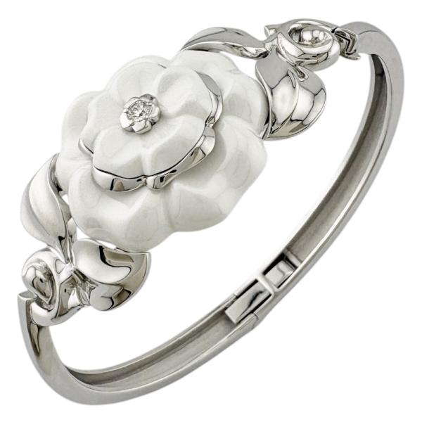 CHANEL　バングル　ホワイト中古 CHANEL（シャネル） バングル 18金 K18ホワイトゴールド ホワイト