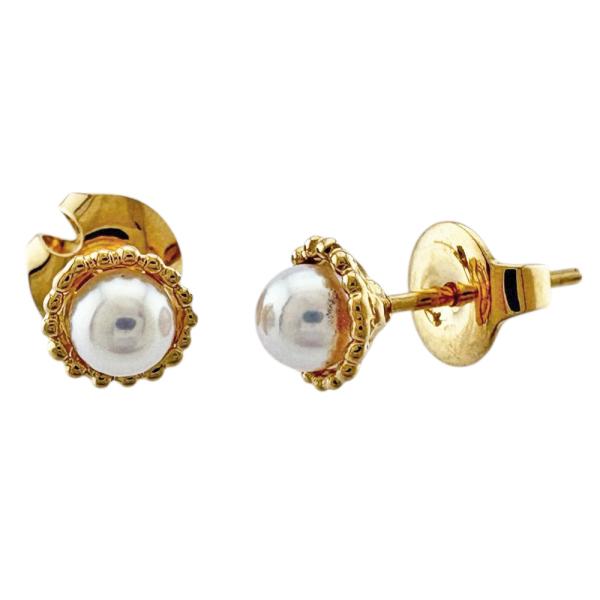 MIKIMOTO（ミキモト） ピアス 18金 K18イエローゴールド パール