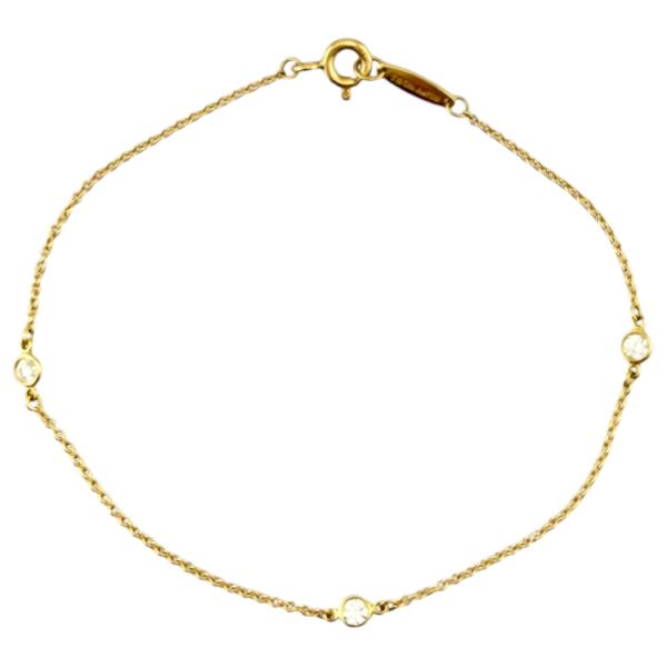 美品 Tiffany ダイヤモンド バイザヤード ブレスレット K18 TIFFANY&Co.（ティファニー） バイザヤード ブレスレット 18金 K18