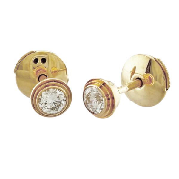 Cartierカルティエ ピアス XS ディアマンレジェ　イエローゴールド Cartier（カルティエ） ダムール ディアマンレジェ 約0.18ct ピアス 18