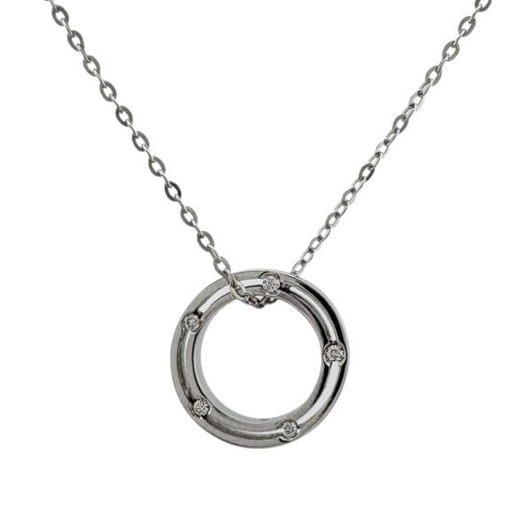 DAMIANI（ダミアーニ） Dサイド ネックレス 18金 K18ホワイトゴールド