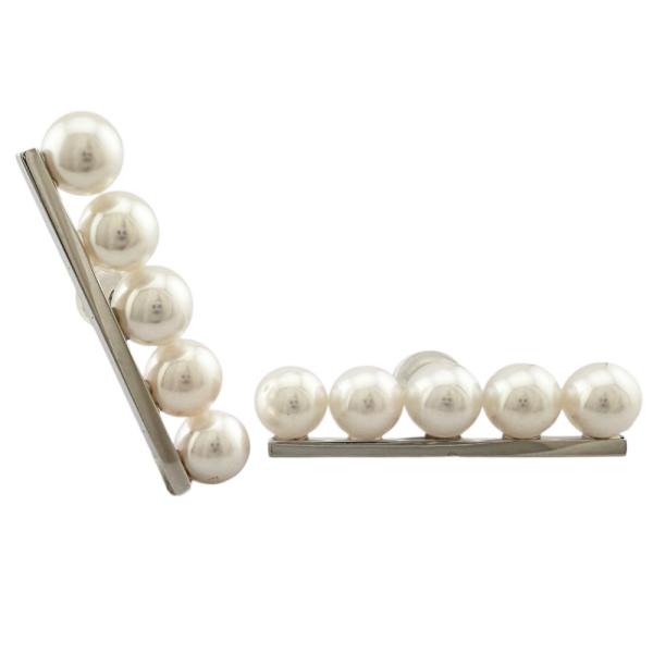 【美品】【新品】【未使用】TASAKI K18 パールピアス タサキ ピアス 18金 K18ホワイトゴールド パール レディース TASAKI