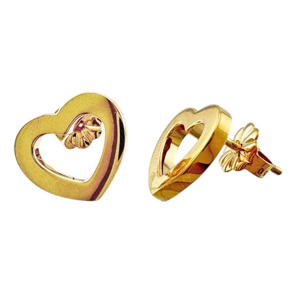 TIFFANY&Co.（ティファニー） メトロハート ピアス 18金 K18イエロー 