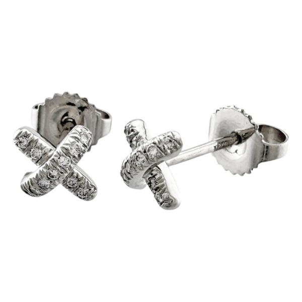 TIFFANY&Co.（ティファニー） クロスステッチ ピアス Pt950プラチナ