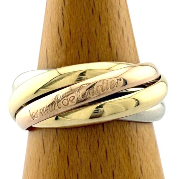 美品 カルティエ トリニティリング750 スリーカラー 13号 Cartier（カルティエ） トリニティ リング 指輪 13号 18金 K18イエロー