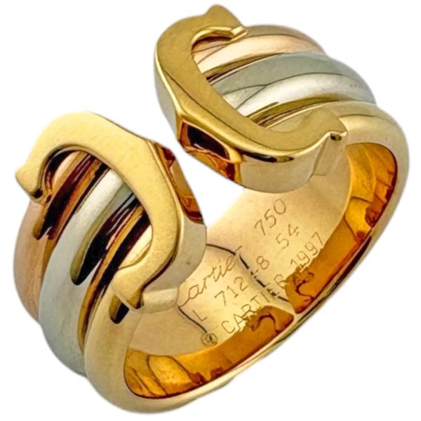 Cartier カルティエ　2C リング　18金　750刻印　【071】 Cartier（カルティエ） 2C リング 指輪 13.5号 18金 K18イエロー