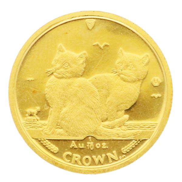 マン島 キャット 1/10オンス バリニーズキャット 2003 純金 金貨 外国