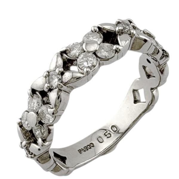 リング 指輪 11号 Pt900プラチナ ダイヤモンド レディース 中古 美品