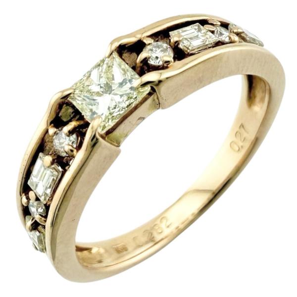 リング 指輪 13号 18金 K18ピンクゴールド ダイヤモンド レディース