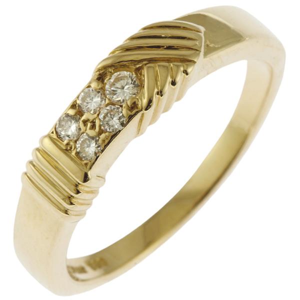 リング 指輪 10.5号 18金 K18イエローゴールド ダイヤモンド 0.07ct