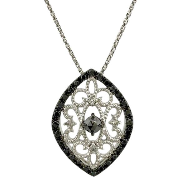 ネックレス 18金 K18ホワイトゴールド ダイヤモンド レディース 中古