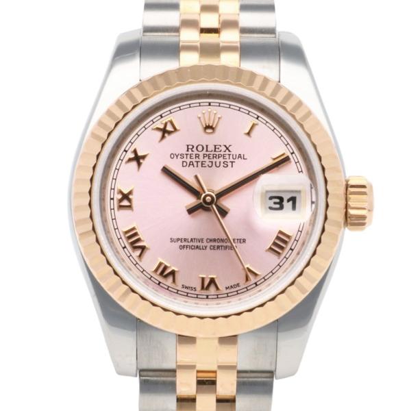 ロレックス 【ROLEX】 オイスターパーペチュアル デイトジャスト M179171-0024 (179171G) レディース ブラック ステンレススティール/K18ローズゴールド 腕時計 時計 OYSTER PERPETUAL LADY-DATEJUST 26 BLACK SS/K18PG コンビ【中古】 デイトジャスト26 179171 チョコレート オイスターブレス/ ロレックス