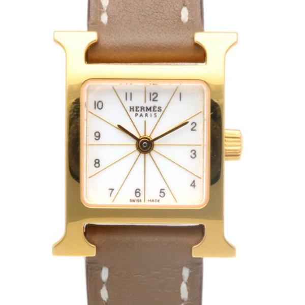 極美品 HERMES エルメス HH1.101 Hウォッチ ミニ 付属品付き HERMES エルメス Hウォッチミニ 腕時計 時計 GP HH1.101