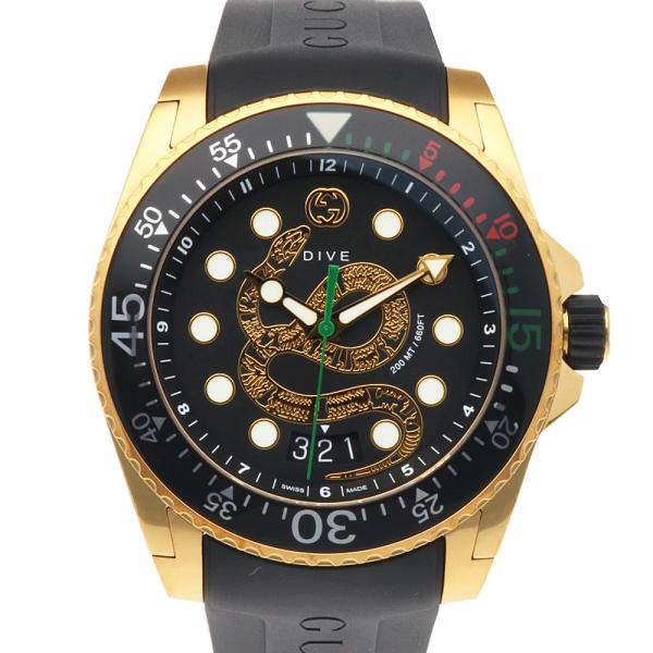 グッチ ダイブ スネーク 腕時計 時計 ステンレススチール YA136219/136.2 クオーツ メンズ 1年保証 GUCCI  中古 GUCCI（グッチ） ダイブ スネーク 腕時計 ステンレススチール YA136219