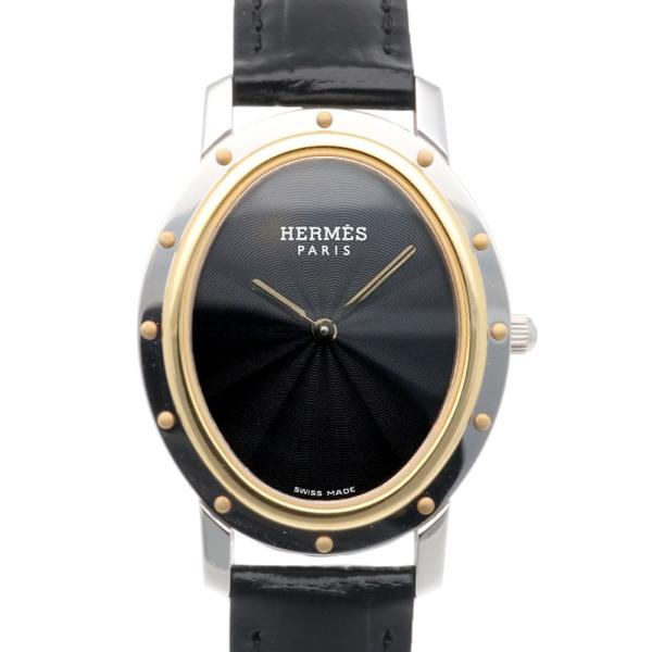 HERMES エルメス クリッパー オーバル CO1.520 コンビ 電池交換済 楽天