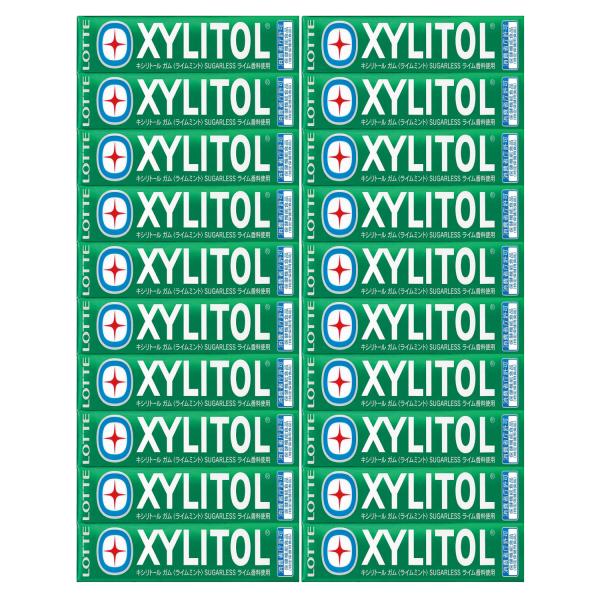 ロッテ（LOTTE） キシリトール ガム ライムミント 21g ×20個 : R&K