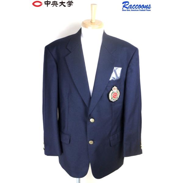 中古 古着 中央大学ラクーンズ アメリカンフットボール部 指定 制服 学生服 ブレザー
