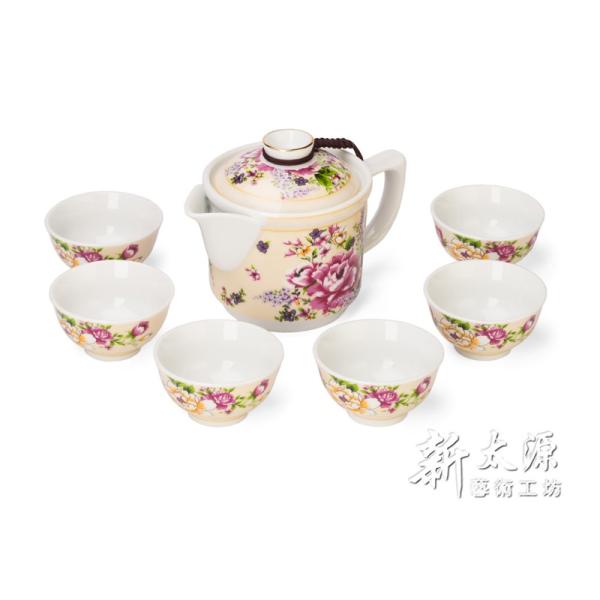 新太源 台湾花布柄 紅花一壺六杯禮盒 紅花シックスカップフラワーポットギフト 乳白 台湾 お土産 Hausbau Anleitungen De Index Php