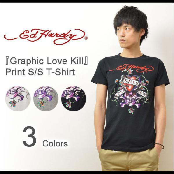 Ed Hardy　半袖Tシャツ　LOVE KILL  エド・ハーディー edhardy Ed Hardy（エド・ハーディー） Graphic Love Kill 半袖Tシャツ