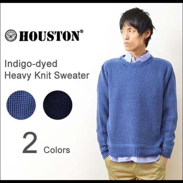 Houston ヒューストン インディゴ ヘビー ニット セーター メンズ 厚手 クルーネック ワッフル サーマル 丸襟 へヴィー コットン 綿 アメカジ 984 Buyee Buyee Japanese Proxy Service Buy From Japan Bot Online