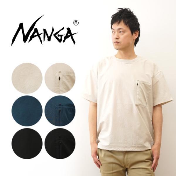 NANGA ナンガ Tシャツ ドットエア 半袖 メンズ レディース 吸汗速乾 通気性 軽量 大きいサイズ 夏用 アウトドア 登山 キャンプ 黒 白 1J300A
