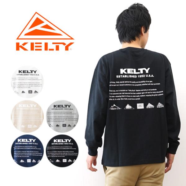 長袖 Tシャツ ロンT KELTY ケルティ バック ヒストリー ロゴ プリント メンズ レディース オーバーサイズ 綿100% アメカジ アウトドア おしゃれ KE25213081