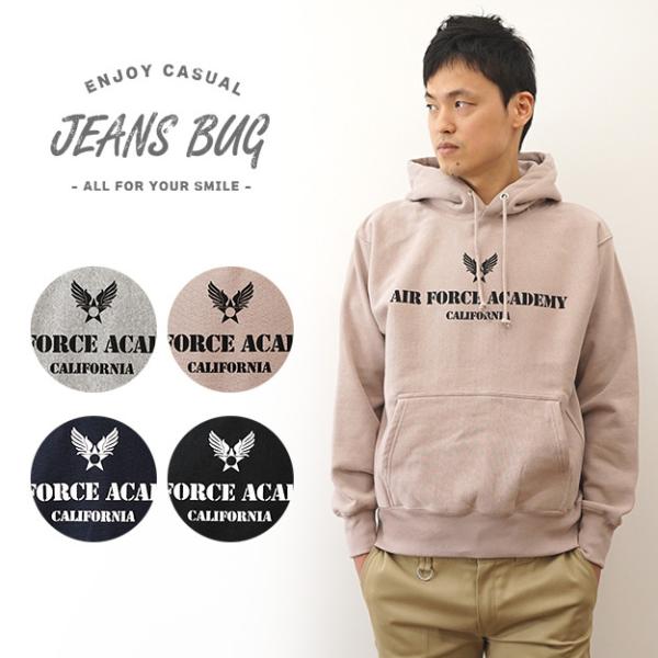 12ozプルパーカ Air Force Academy オリジナル エアフォース ミリタリー プリント プルオーバー パーカー 長袖 ヘビーウエイト スウェット メンズ 12PP-AFACA
