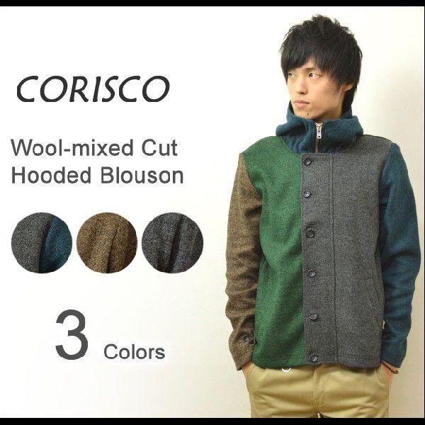 CORISCO CORISCO（コリスコ） ウール混紡 カット素材 ブルゾン 