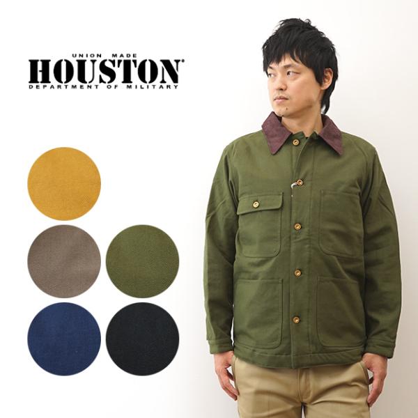 HOUSTON ヒューストン カバーオール ソリッド ビエラ メンズ アウター シャツ ジャケット ネルシャツ アメカジ 大きいサイズ 中綿 綿100 おしゃれ 秋 冬 51407
