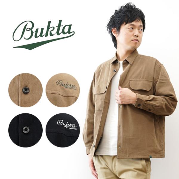 BUKTA バクタ 中綿 CPO ジャケット メンズ アウター 綿100% 微起毛 アメカジ ミリタリー サッカー ウェア ブランド アメリカ 海軍 古着風 春 秋 冬 黒 BU2525133