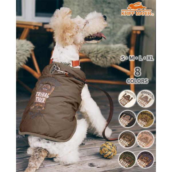 KRIFF MAYER クリフメイヤー 犬 服 スーベニア 刺繍 キルト JK DOG ジャケット アウター ペット ドッグ ウェア 小型犬 中型犬 かわいい 秋 冬 黒 2415116D