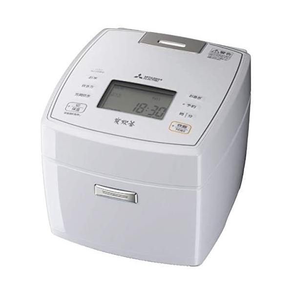 三菱電機 IHジャー炊飯器5.5合炊き炭炊釜 (2層厚釜) NJ-VEB10-W 炭炊釜 三菱 IHジャー炊飯器（5.5合炊き）ピュアホワイト MITSUBISHI