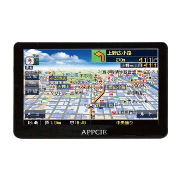 APPCIE ドライブレコーダー搭載 ワンセグ内蔵 7インチ ポーダブルナビ