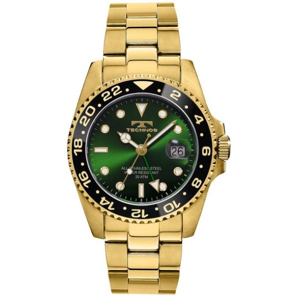 【美品】TECHNOS（テクノス）GMT腕時計◆T2134◆ TECHNOS テクノス GMT 限定モデル メンズ 腕時計 T2134GG 送料無料