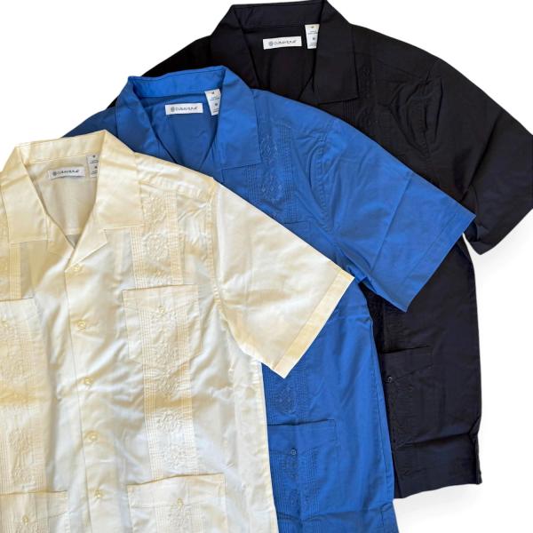 ★限定出品★ CUBAVERA キューバ 半袖シャツ レーヨン ブラウン茶 XL fit=scale-down,w=1200