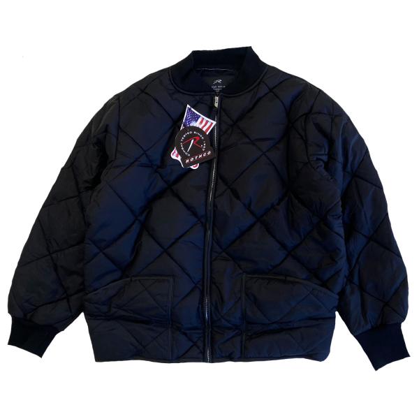 ROTHCO Diamond Quilted Flighit Jacket BLACK ロスコ キルティング