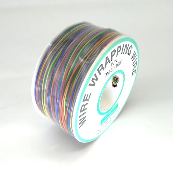 カラー電線リール（8色, 単線, 30AWG）