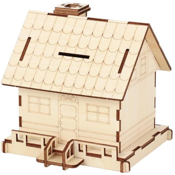 木製ハウス貯金箱クラフトキット（Item No:058668）【アーテック_Artec】