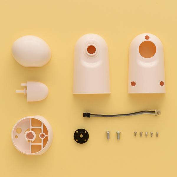 「週刊鉄腕アトムを作ろう!」第8号のパーツセットです。セット内容:手の甲(右)、親指(右)、手首(右)、前腕(A)、前腕(B)、サーボモーター用ハーネス65ミリ(ID6:右ひじ用)、サーボホーン、M3×8ミリビス×2本(青色袋)、M2×4ミ...