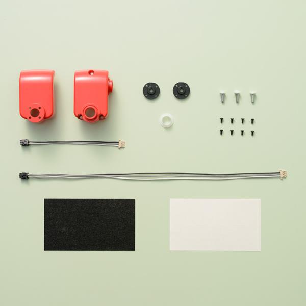 「週刊鉄腕アトムを作ろう!」第27号のパーツセットです。セット内容:右足首(A)、右足首(B)、サーボホーン×2、ハーネスローラー、3×8ミリビス×3本(青色袋)、2×4ミリビス×8本(黒)(黄色袋)、サーボモーター用ハーネス65ミリ(ID...